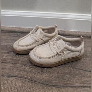 Gap Size 10 Toddler Boy Boat Shoes Slip On Loafers Tan Cream Easter Spring